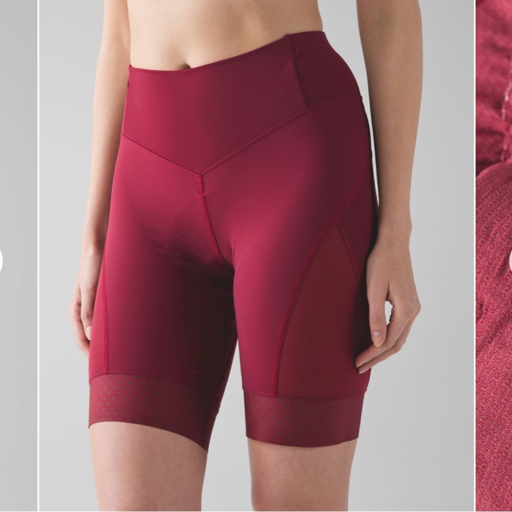 Lululemon Leader of the Pack Short II Rosewood Red 4 Road Bike Cycle